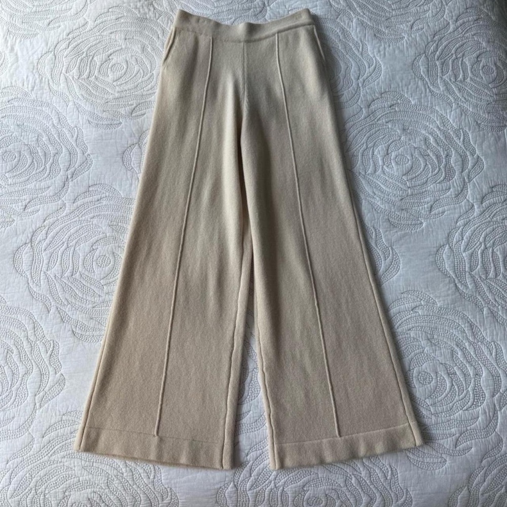 Chic Beige Wide-Leg Trousers
